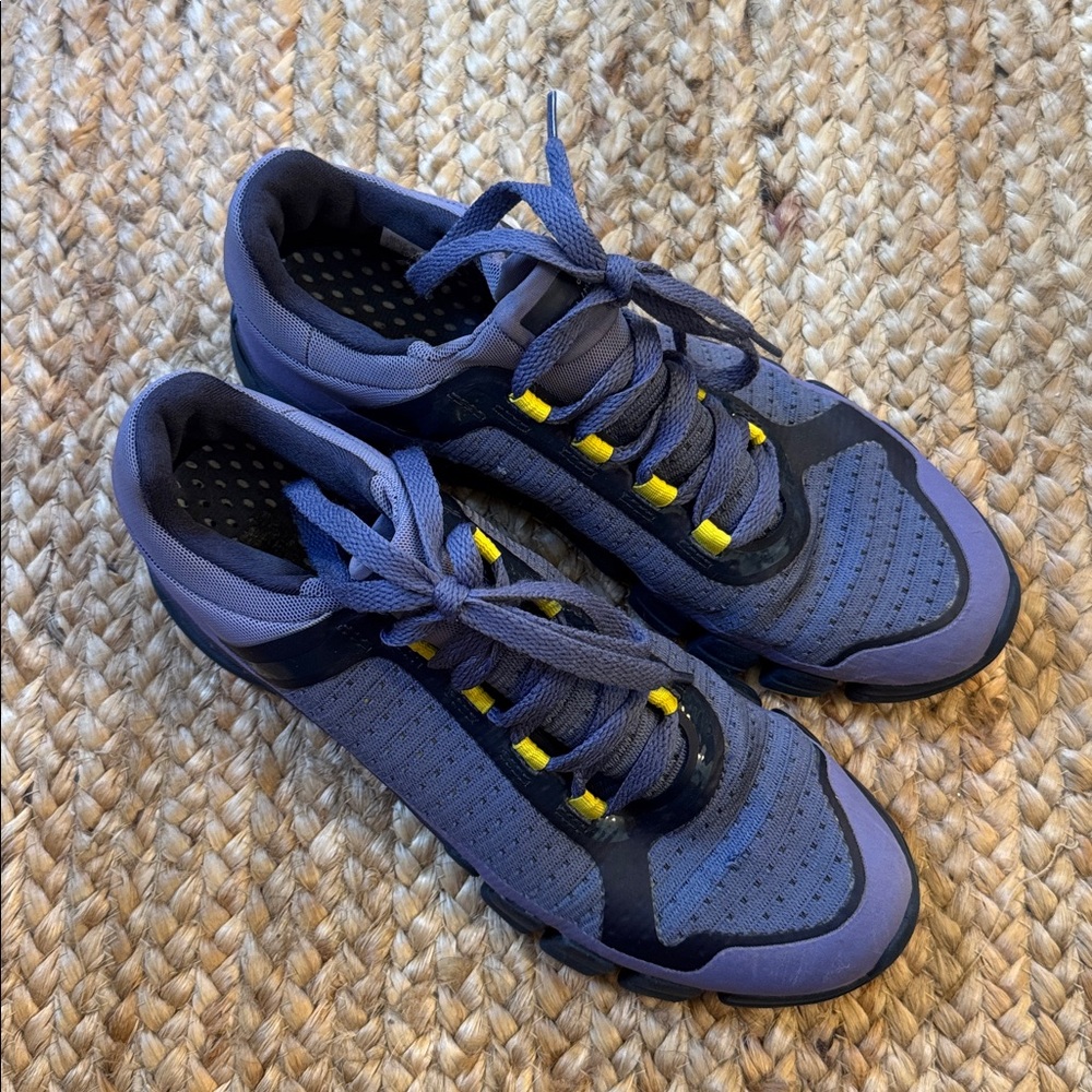 Adidas by Stella McCartney Purple and Black Sneakers with Yellow Accents - Picture 2 of 11